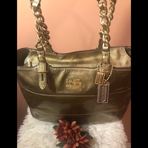 Coach Gold Handbag - Picture 1 of 6